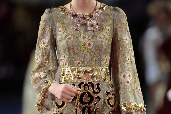 Maria Teresa Bergamaschi Golden shimmer evening dress