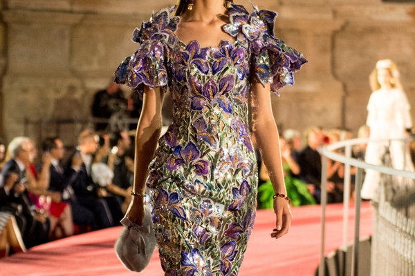 Maria Teresa Bergamaschi Bouquet evening dress