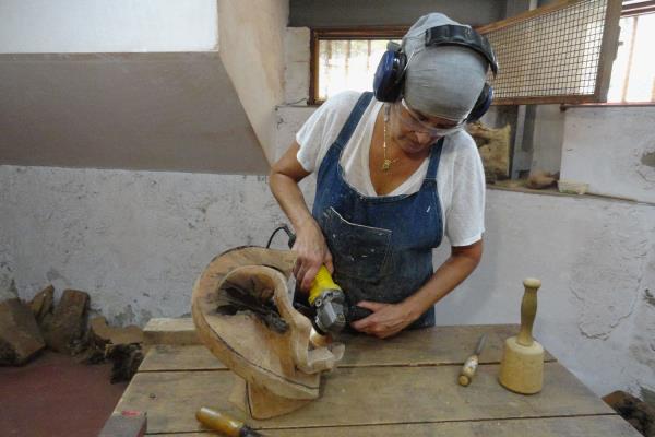 Ursula Nunez Wood carving