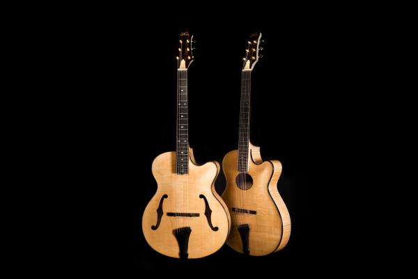Roger Bucknall Carved top jazz guitars