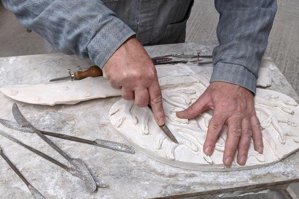 Four Crowns Scagliola making