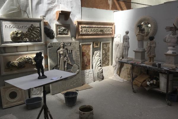 Four Crowns Scagliola making