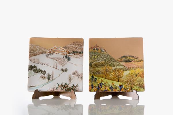 Maria Antonietta Taticchi & Caterina Aquinardi Decorated plates - Umbria