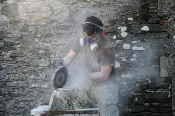 Eric Byrne Stone sculpting