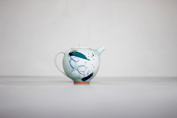 Adam Frew Teapot green abstract