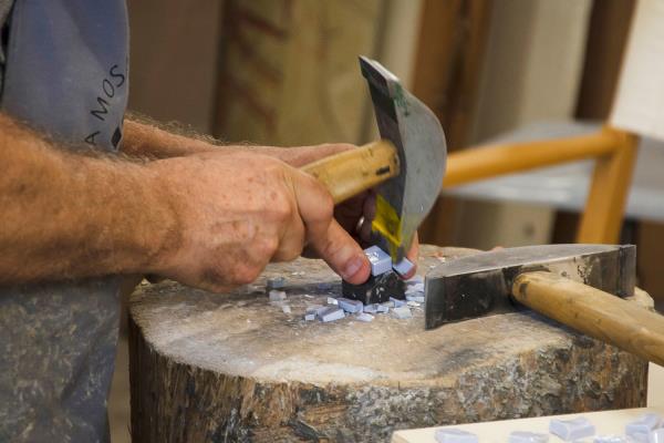 Luciano Petris Mosaic making