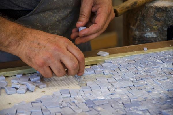 Luciano Petris Mosaic making