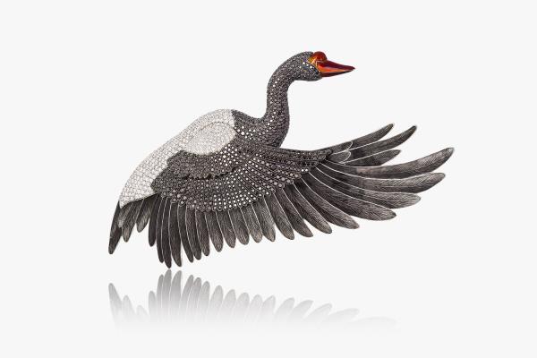 Ilgiz Fazulzyanov Black Swan brooch