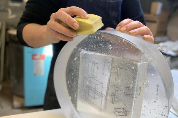 Helen Slater Stokes Glass sculpting