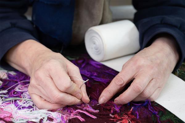 Margaret Jones Tapestry making