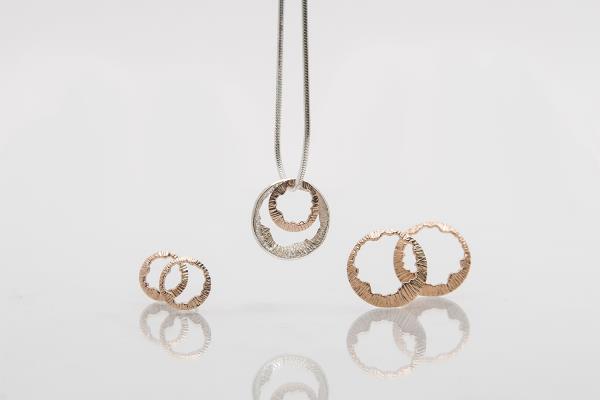 Martina Hamilton Shell Collection rose gold and sterling silver