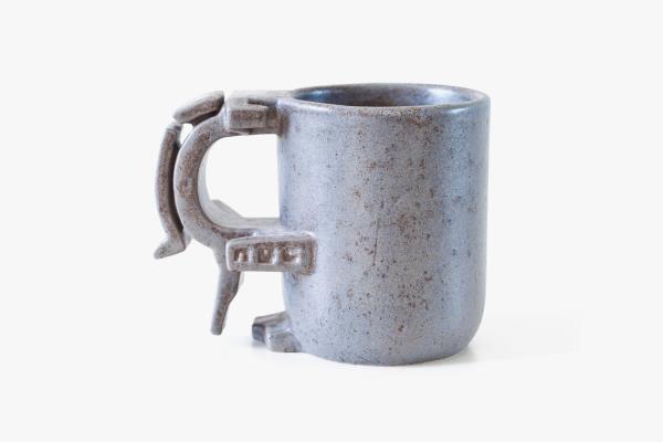 Paulius Vitkauskas Grey and black coffee mug