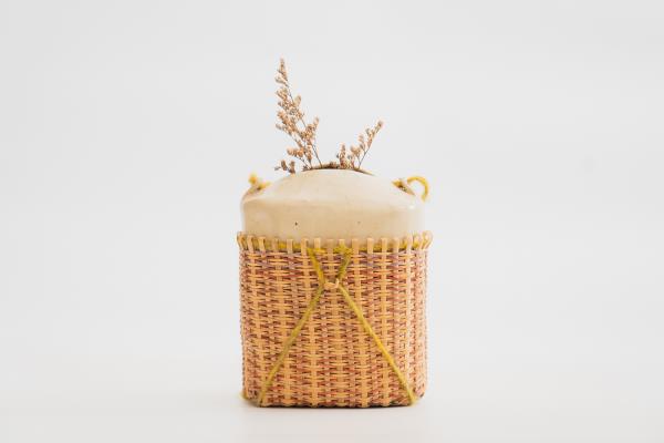 Si Ying Ng Rattan-woven hanging pot