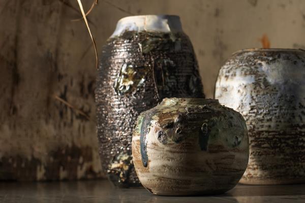 Oleksandr Barabanov & Halyna Kanyuka Three ceramic vases