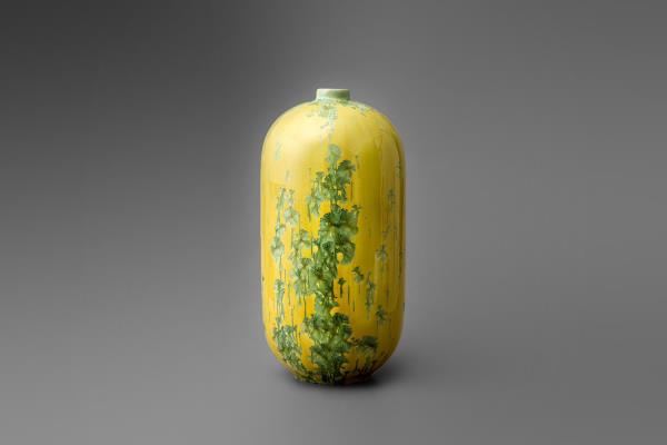 Milan Pekař Yellow crystal vase