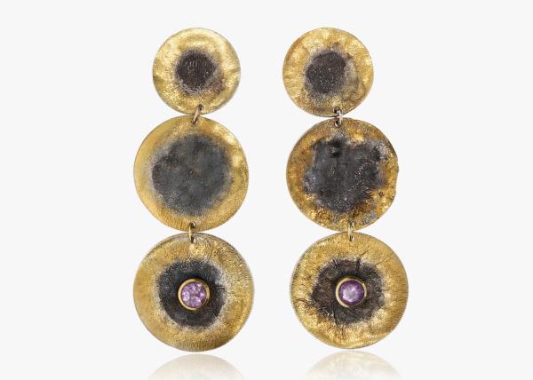 Simona Girbou Long circle earrings