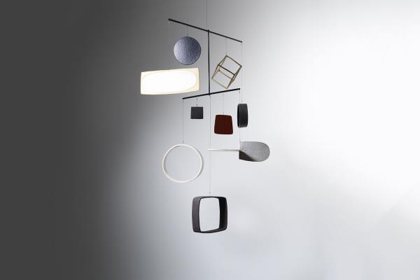 Daniel Reynolds Helice Sepia Glass Mobile