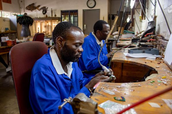Joe Mutoko & Ngoni Chivasa Jewellery making