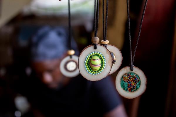 Obert Monga Mosaic making