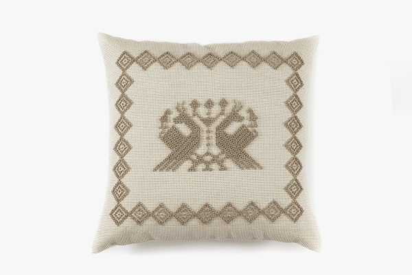 Elena Mulas Lapwing and pomegranate cushion