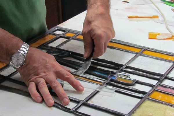 Massimo Travagli Stained glass making