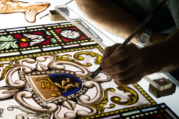 Massimo Travagli Stained glass making