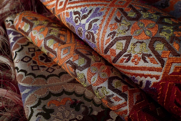 Hassane Kabil Reproduction of a 14th-century lampas pattern